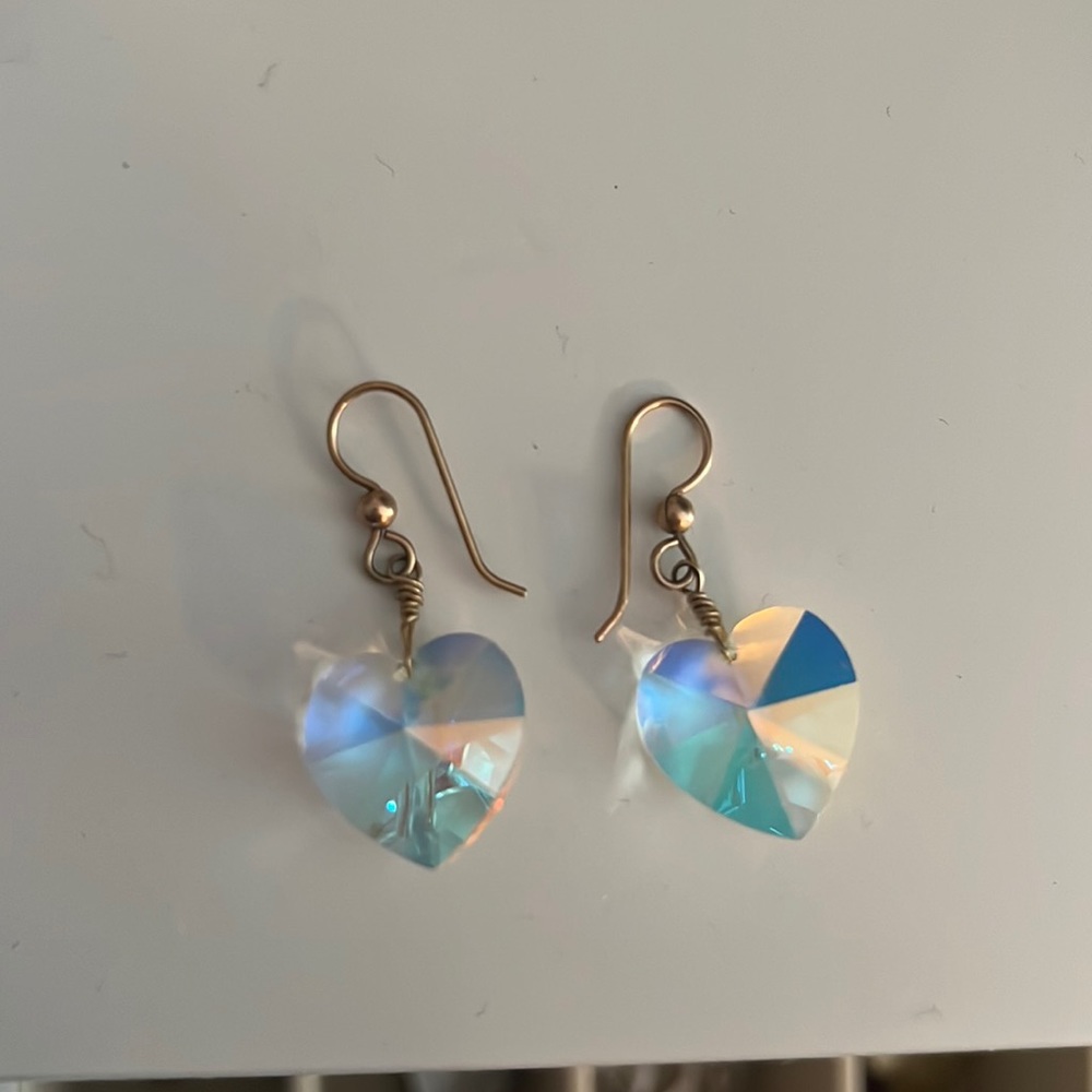 Festival dangly heart earrings